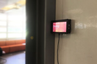 Digital screen showing if the room is available