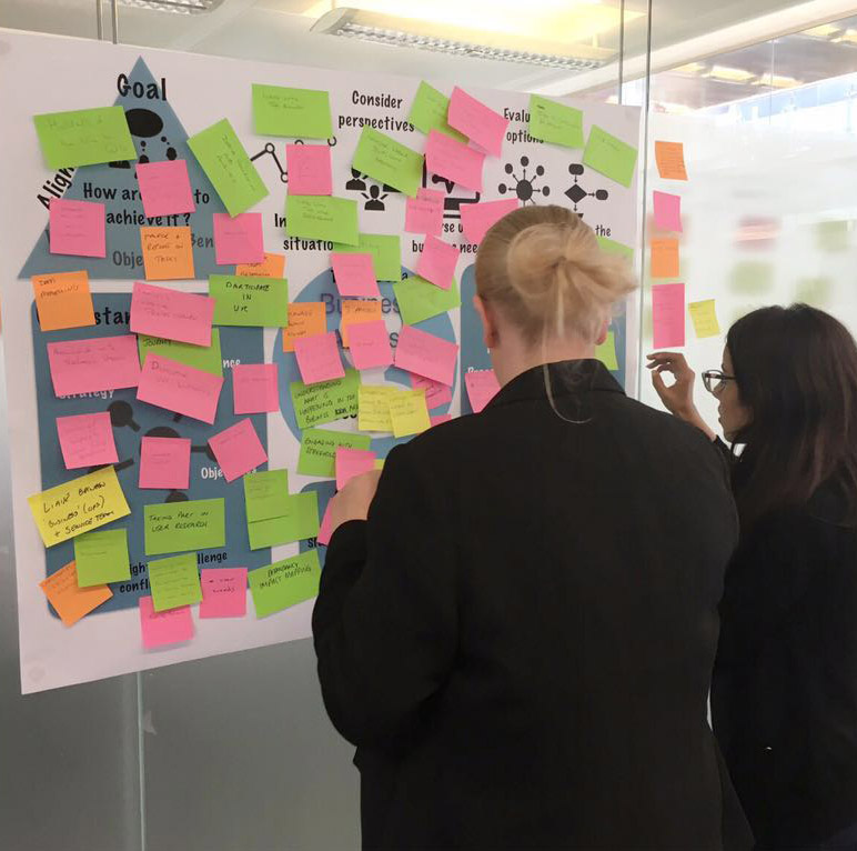 Business Analysts working at their event in Newcastle