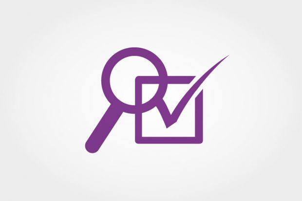 Confirmation statement logo - a graphic of a tickbox and a magnifying glass.