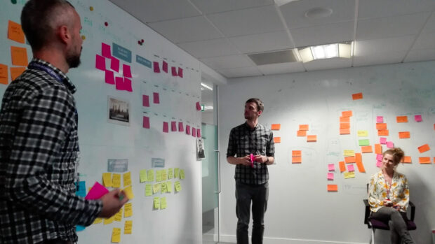 Ryan during a BA team canvas session in Manchester
