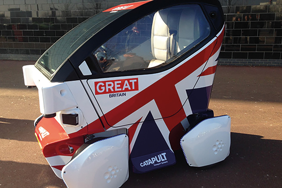 Image of electric car with British flag design