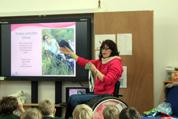 Lady speaking at workshop