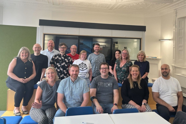 A group of product managers at a community away day