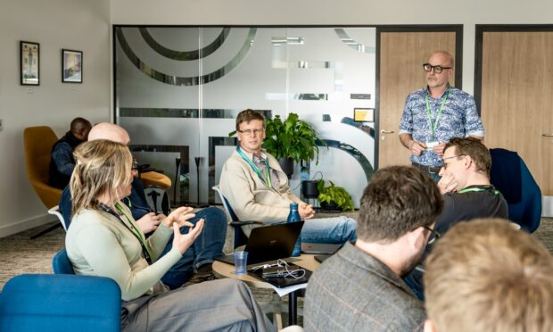 Tom Smith and team during workshop in Darlington