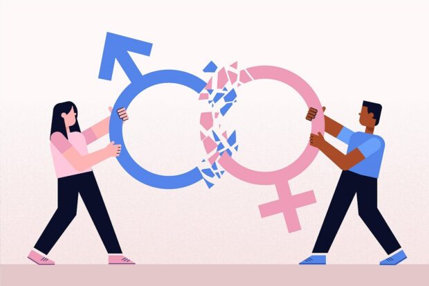 Gender symbols intertwined