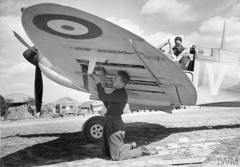 74 'QV-I', of No. 19 Squadron RAF at Fowlmere, Cambridgeshire.
