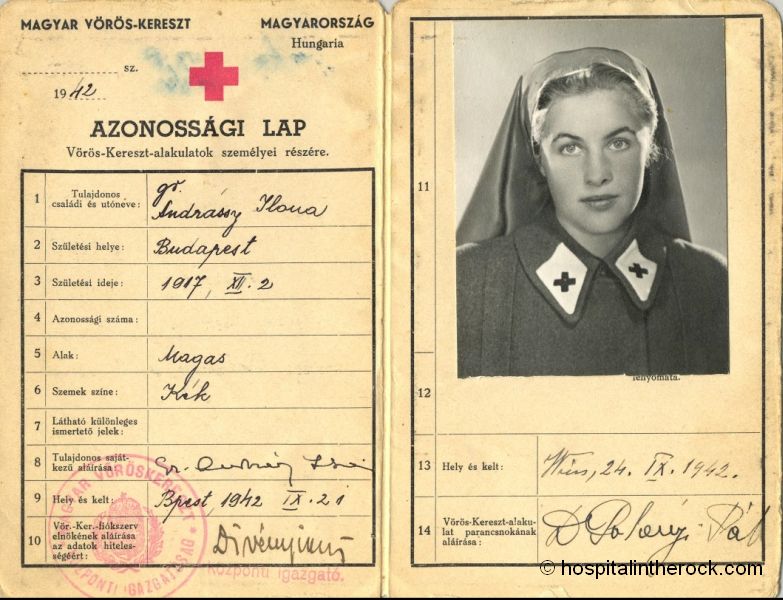 Image of Countess Ilona Andrássy's Red Cross ID (1942)