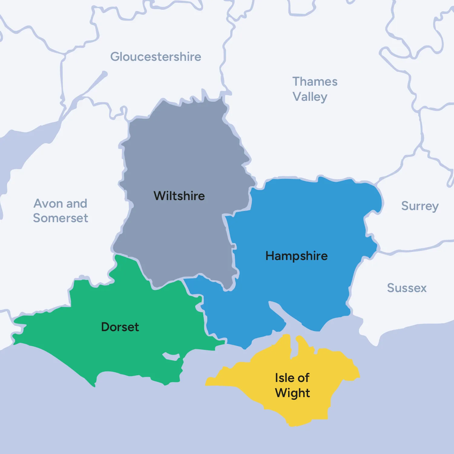 CPS Wessex area map