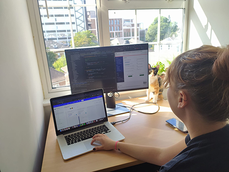 Image of Natasha working from home