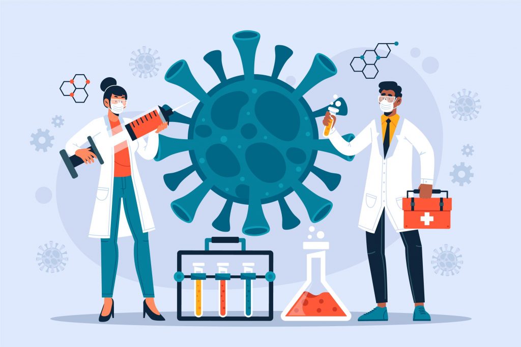 BAME doctors with covid-19 vaccination kits