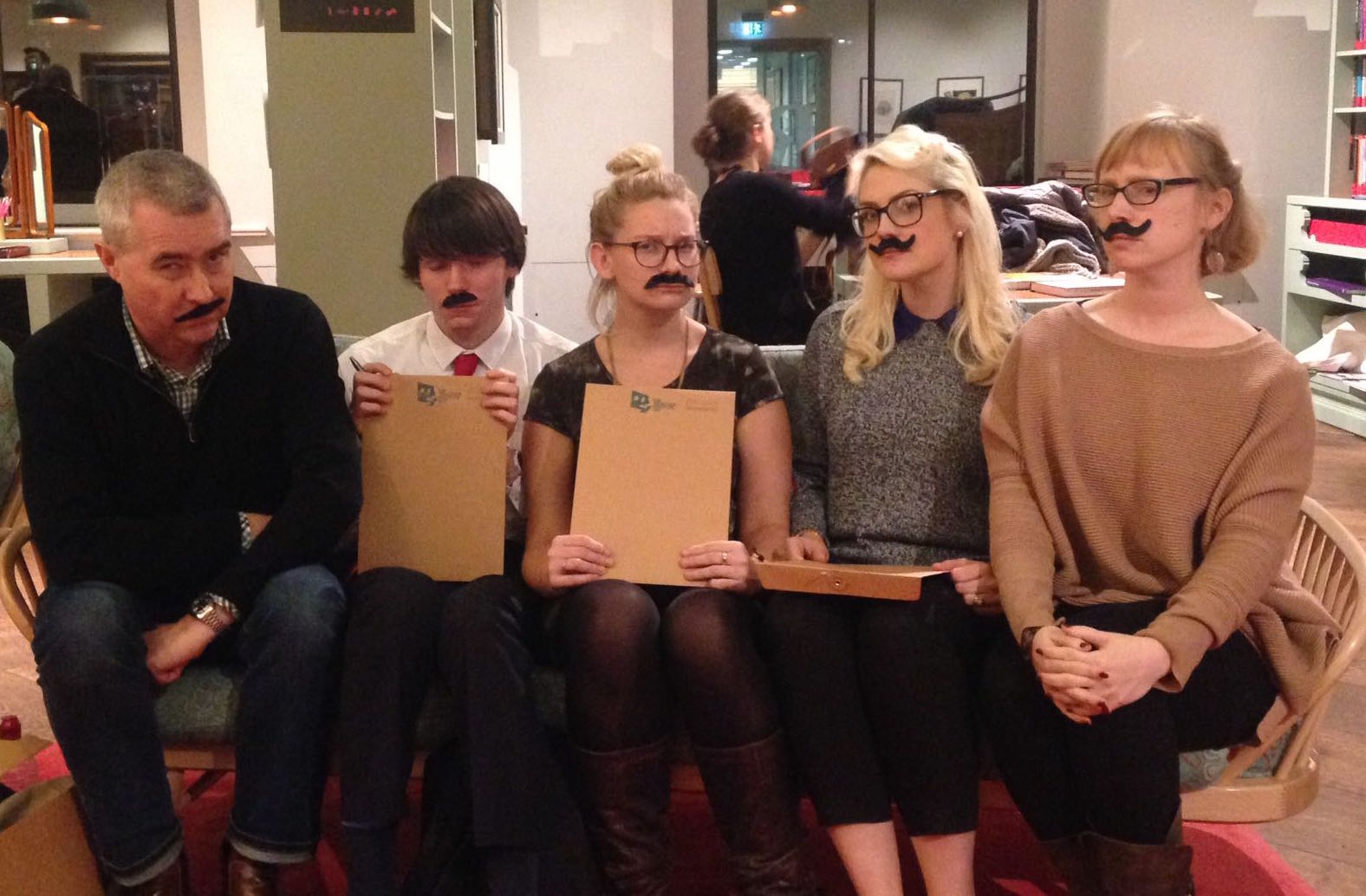 From left to right: Paul Cornish, Jamie Carlin, Kasia Tomasiewicz, Vikki Hawkins and Anna Ravenscroft of the IWM Second World War Galleries team