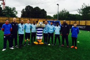 Programme members receiving congratulations from the crown, Copyright QPR, All rights reserved