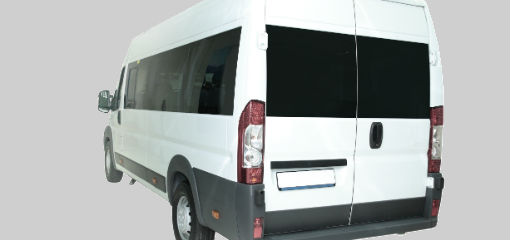 rear of mini bus