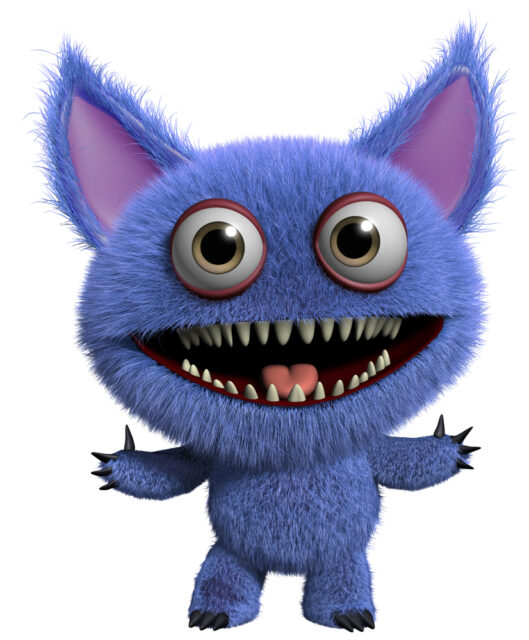 A colourful toy troll.