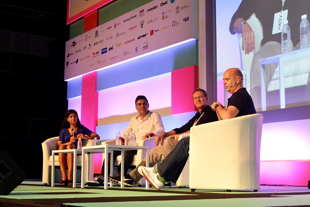 Spikes Asia 2014, Festival of Creativity – Atifa Silk (Campaign Asia), David Guerrero (BBDO Guerrero), Rob Sherlock (ADK Worldwide), and Patrick Baron (McCann).