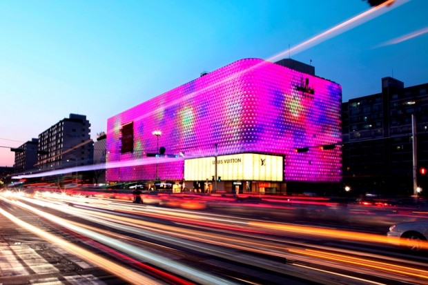 Pink is South Korea's colour of trust. Pictured is the Galleria Department Store in Cheongdam-dong, Seoul, South Korea