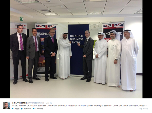 Lord Livingston at the UAE British Business Centre Lord Livingston at the UAE British Business Centre