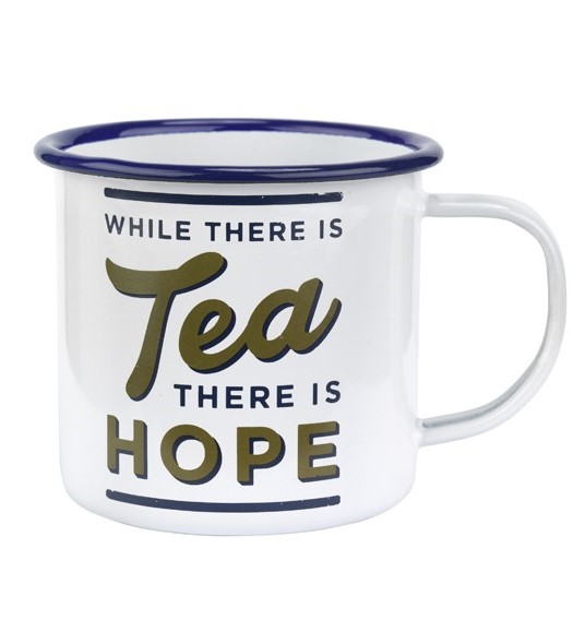 First World War themed mug with While there is tea there is hope motto