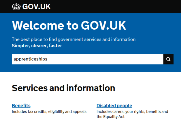 Apprenticeships on GOV.UK