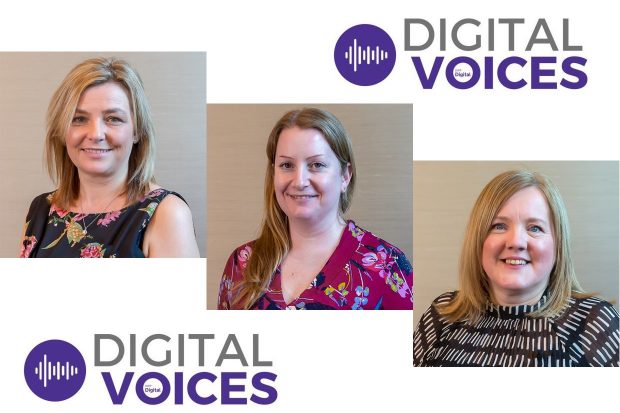 Emma Murray, Hazel Norris and Collett Bellamy - 3 of the DWP Digital Voices
