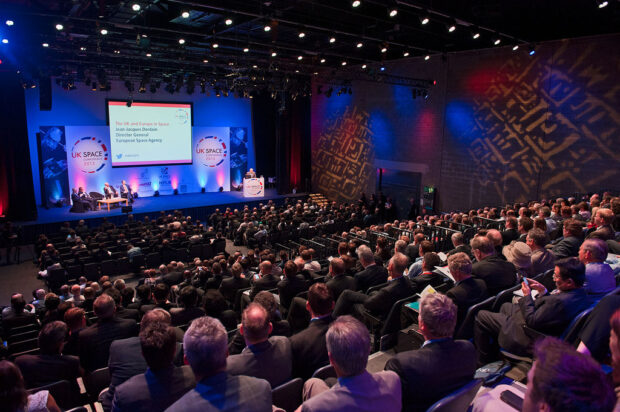 Main auditorium at the UK Space Conference 2013