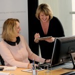 Rachel Carnac and Jill Fitzgibbon in the office.