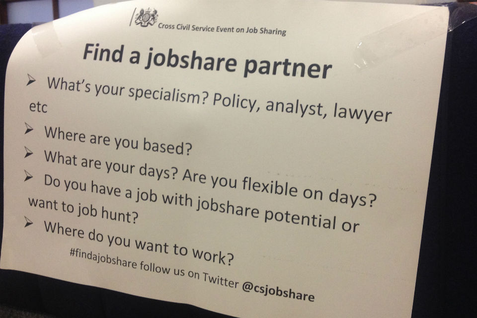 Poster advertising tips for finding a job share partner