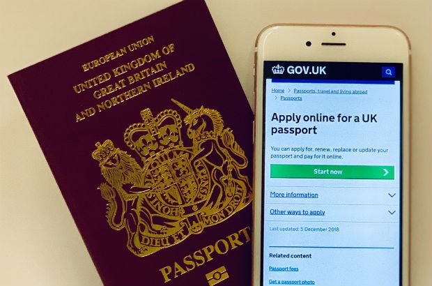Screengrab for apply online for a passport start page
