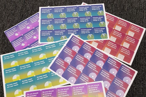 Design accessible services stickers