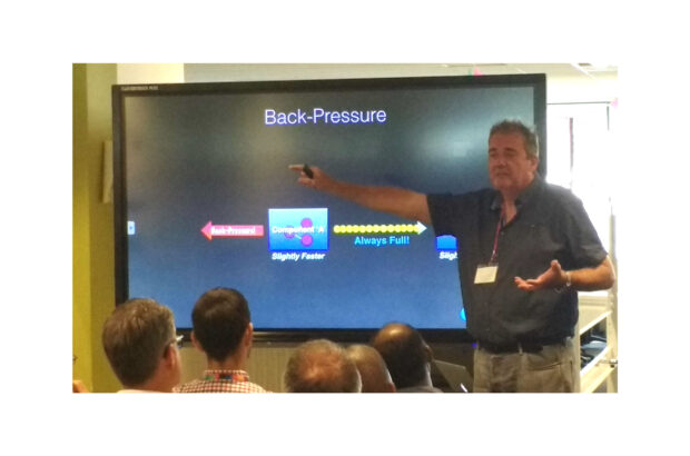 Dave Farley presents at the lunchtime tech talk