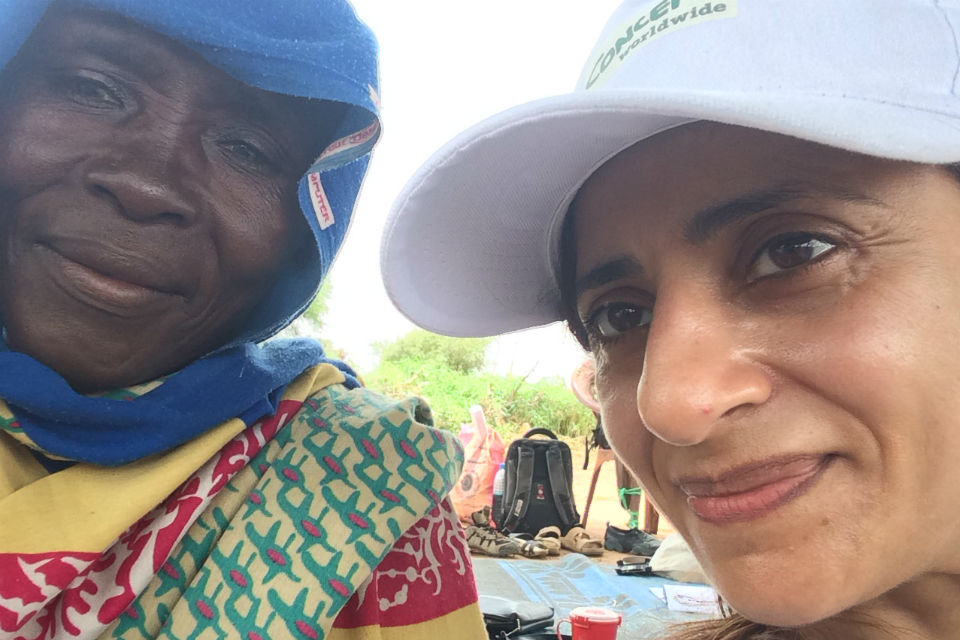 Two women in close up