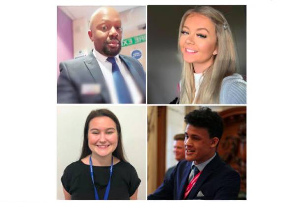 GCS former and current apprentices Charles Odunuga, Maya Harnett, Jared Blake and Lauren Brown
