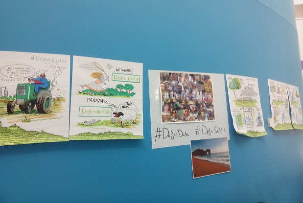 Drawnalism pictures from the DefraDataFunction Unconference