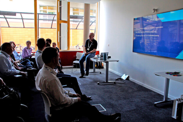 UKHO staff presenting at Software Testing Meet-up