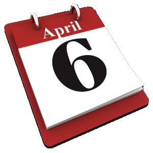 6 April calendar date
