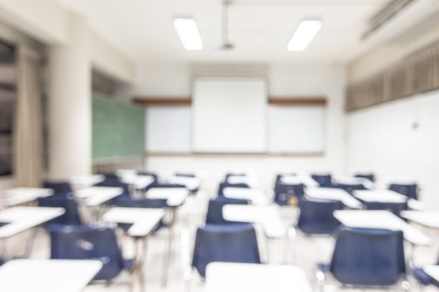 Blurred classroom