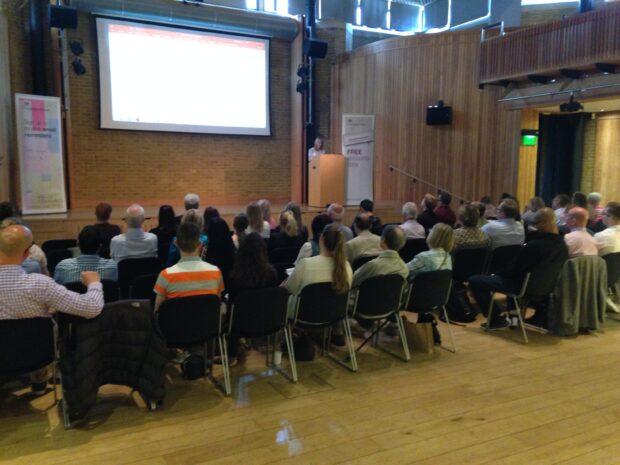 Sue at a seminar in Canterbury