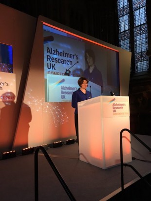 Jane Ellison speaks at the annual Alzheimer's Research UK conference in Manchester