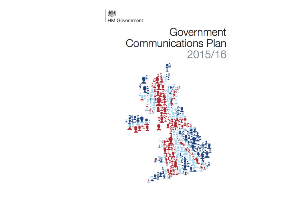 Front cover of the Government Communications Plan 2015/2016