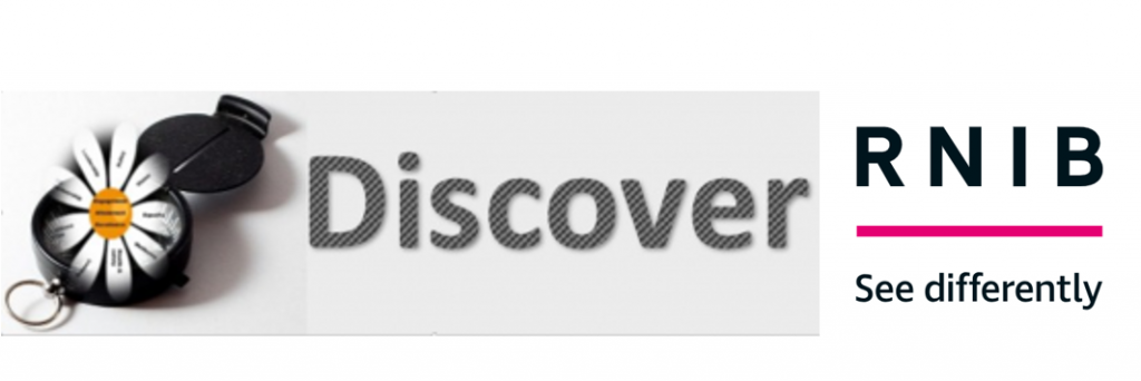Image show 'Discovery and the logo of the RNIB