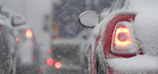 Pre winter vehicle check - car in snow