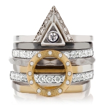 annaloucah 'sacred' stack rings annaloucah 'sacred' stack rings