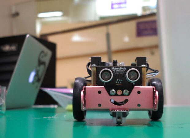 Makeblock robot at the Code Green event. Photo credit: Ben Lee