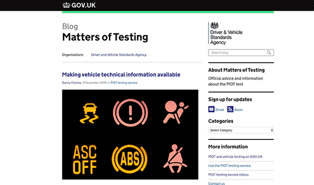 animated gif showing where to find the status page