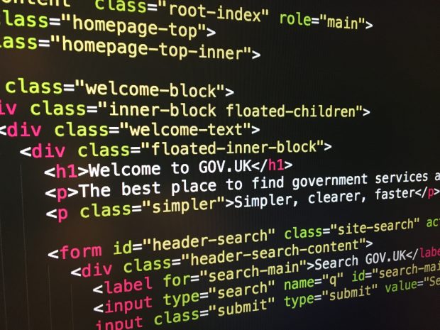 HTML source code for GOV.UK