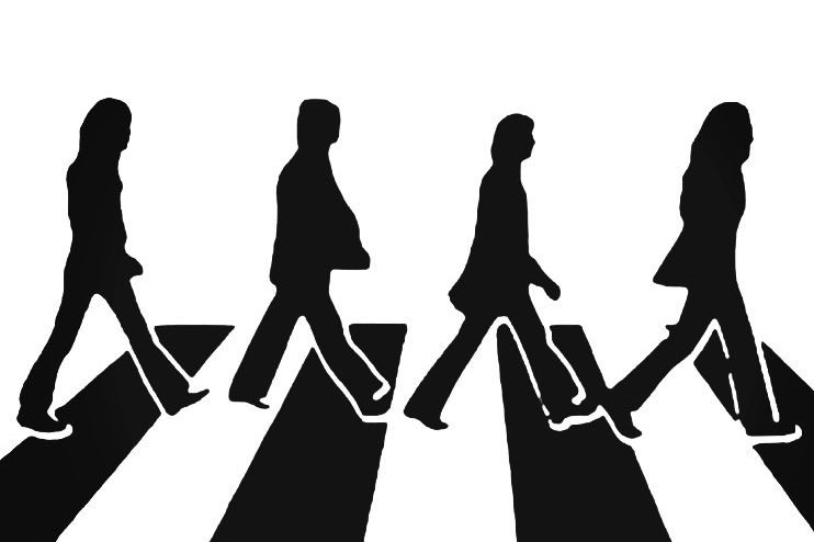 Silhouette of the Beatles Abbey Road cover
