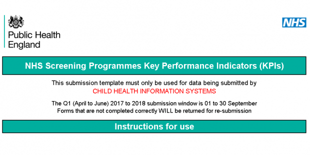Image of the template for Child Health Information Systems.