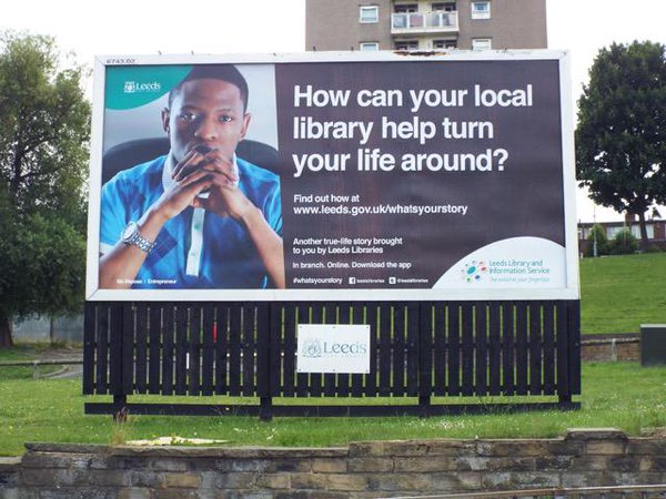 Billboard showing Ma Maposa. Photo credit: Leeds libraries