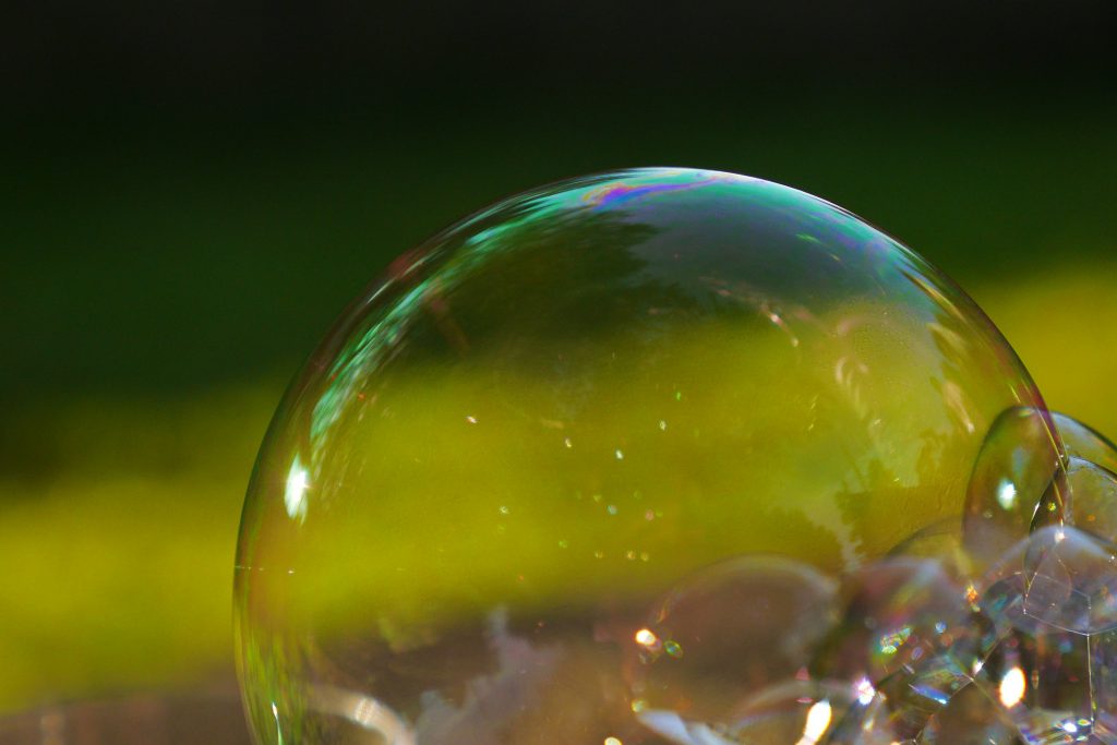 Soap bubble representing protection