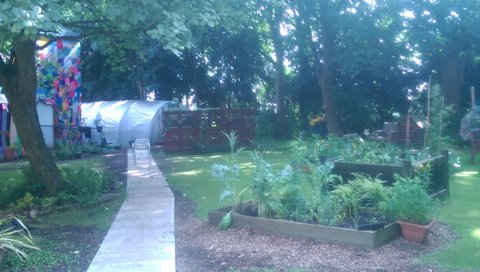 Age UK garden Wythenshawe